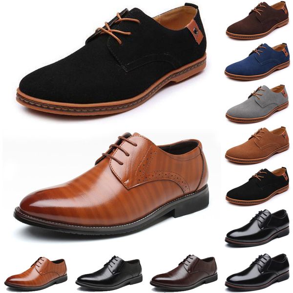 

2021 luxury men casual shoes black brown loafers outdoor flat slip on fashion mens trainers sneakers size 40-47 color39