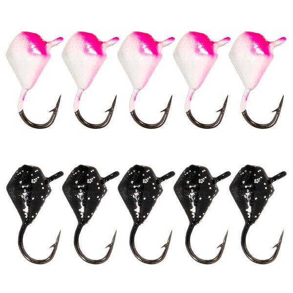 

fishing hooks 10pcs ice jigs high carbon steel jig hook accessories 2021