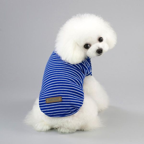 

dog apparel pet summer strip clothes hair loss breathable vest for small medium big