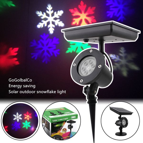 

solar christmas lights outdoor snowflake lamp garden lawn lamps ground plug effect laser light waterproof
