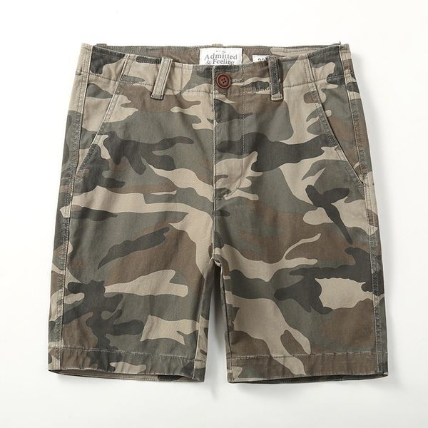 

men's shorts men casual cargo sports three-point camouflage summer trend loose cotton pants beach on4n, White;black