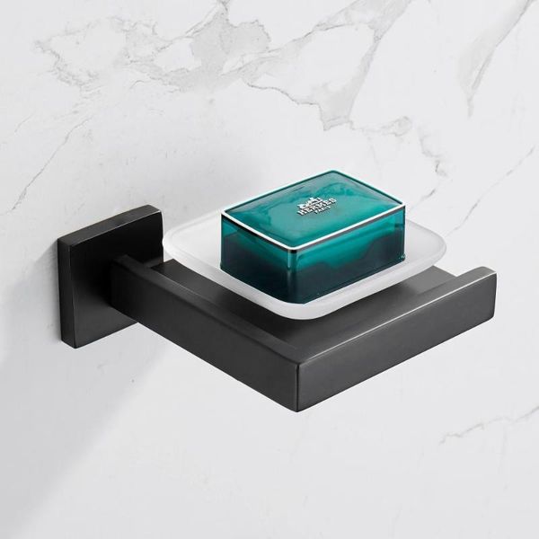 

liquid soap dispenser matte black dish 304 stainless steel square holder with silver bathroom accessories kjq7007hei