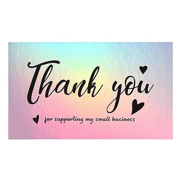 

thank you card for supporting my small business 5x9cm w0yc gift wrap