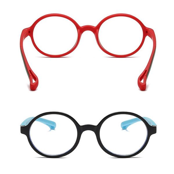 

fashion sunglasses frames children kids anti blue ray glasses silicone frame flat anti-radiation clear lens radiation eyeglasses for a66, Black