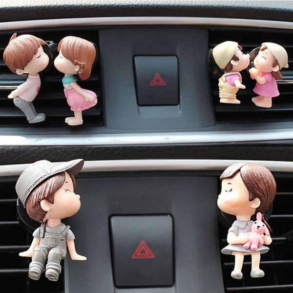 

car perfume vent air conditioning clip decoration cute creative solid couple gift freshener