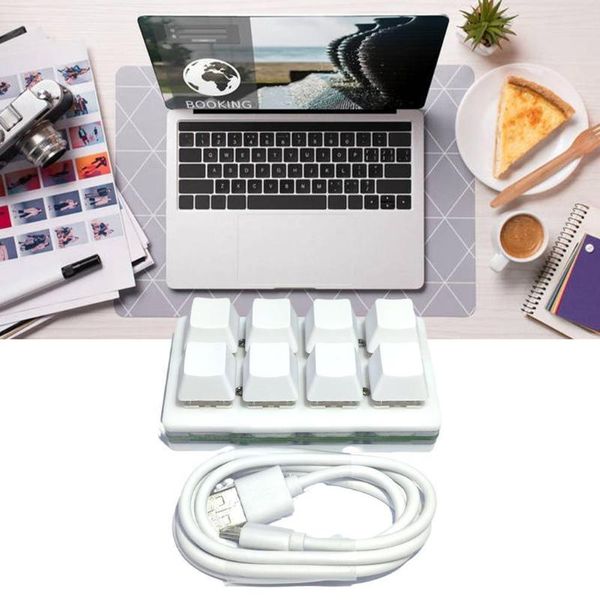 

keyboards macro function drawing mechanical keyboard custom programming mini keypad numpad for gaming poshop 8 key