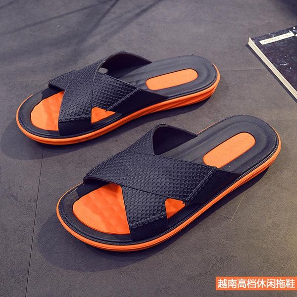 

slippers mens badslippers casual non-slip slides summer massage flip flops bathroom beach slipper fashion soft sole man sandals99, Black