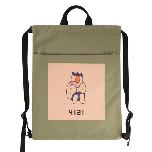 

backpack [2021 arrival]yizistore casual originally designed canvas printed drawstring backpacks in king series 2(fun kik)
