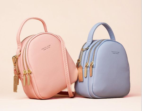 

big capacity 3 layer women backpack fashion small ladies shoulder crossbody bag soft leather female mini bolsa