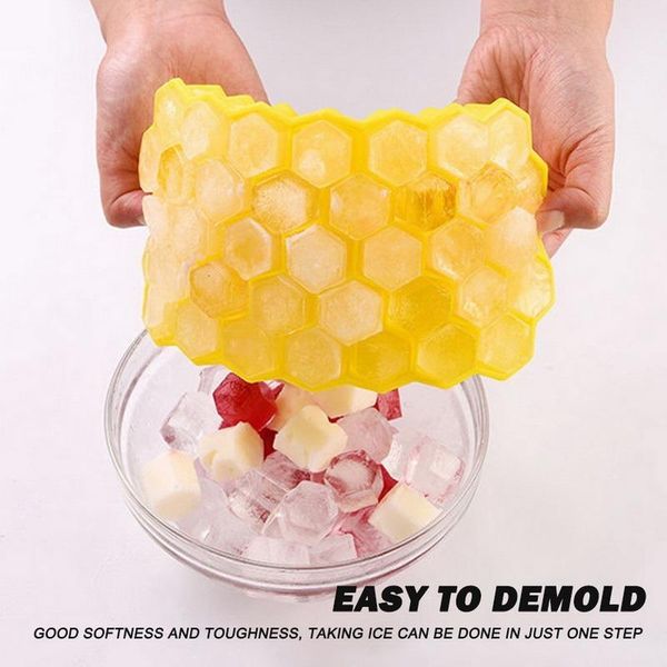 

baking moulds covered silicone honeycomb ice tray without cover diy 37-cell tray-1
