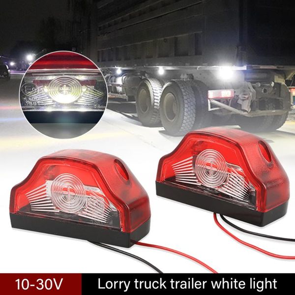 

1pc 12v 24v car led license number plate light lamp universal truck trailer lorry rear tail lights emergency