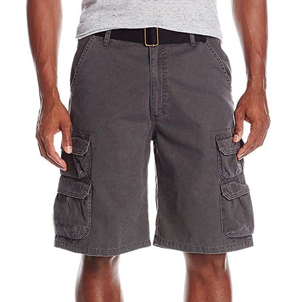 

men's shorts men summer solid color casual outdoor breathable loose multi-pocket cargo refreshing fitness sweat hombre, White;black