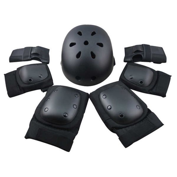 6 шт. PADS ROOK WRIST Knee Pad для наружных спортивных защитных комплектов встроенные скоростные коньки гоночные велосипедные скейтборд S M L XL400G Q0913