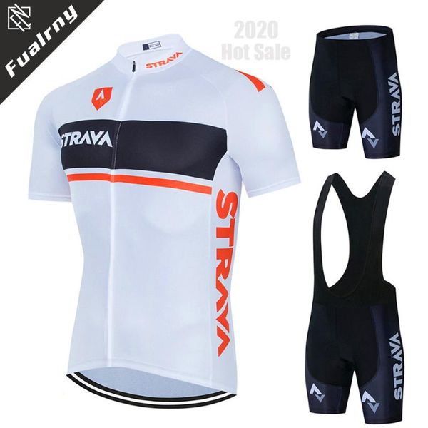 

racing sets 2021 team strava cycling jerseys set bike clothes quick-dry bib gel clothing ropa ciclismo uniformes maillot sport wear, Black;blue
