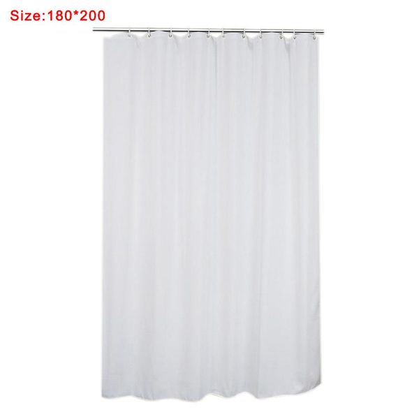 

extra wide waterproof shower curtain plain white long washable bath with hooks ring curtains
