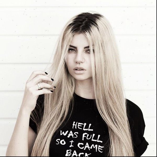 

hell was women t shirts full so i came back with letters gothic harajuku shirt rock girl tee funny, White