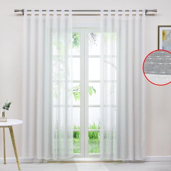

curtain & drapes 2pcs/lot window white raindrops sheer tulle voile fabric screening treatment for living room