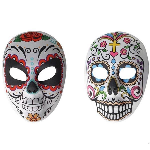 

2pcs party masks day of the dead cosplay costume prank mask for holiday festivals decoration