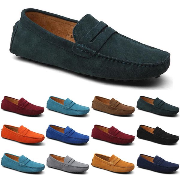 

luxury men casual shoes black green loafers outdoor flat slip on fashion mens trainers sneakers size 40-45 color57