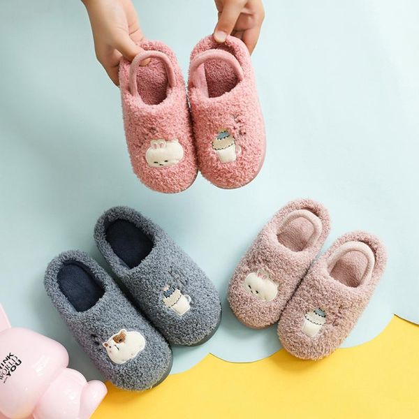 

first walkers toddler kids home slippers baby girls boys cartoon warm indoors floor shoes slip-on animal cute cotton soft shoes#