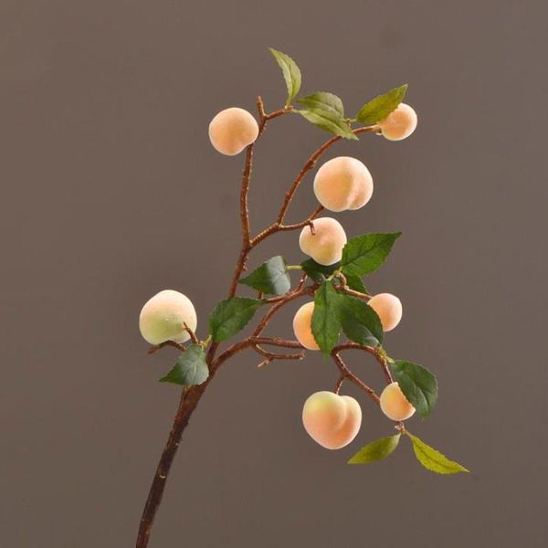 

ornaments artificial fruit decorations simulation flower 4 head chinese-style pomegranate for balconies high-grade plastic peach decorative