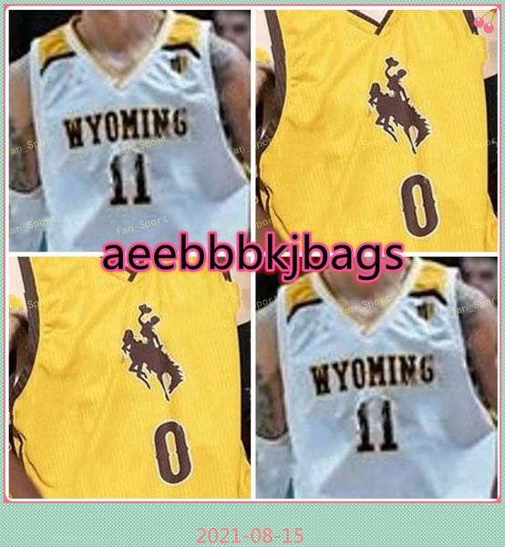

ncaa college wyoming cowboys basketball jersey 24 hunter maldonado 1 justin james 22 larry nance jr custom stitched, Black
