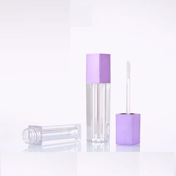 

storage bottles & jars 5ml clear square lip gloss container empty cosmetic packaging tube with wand filling bottle 30/50pieces