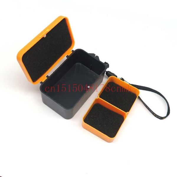 

1pcs worm lure box yellow fishing boxes plastic live bait case accessories