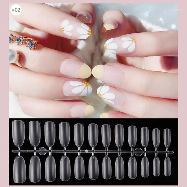 

288pcs ultra-thin matte false nail art patch display manicure tips polish practice tool1, Red;gold