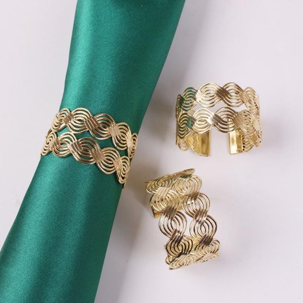 

napkin rings 6pcs/metal woven figure 8 ring wave shape table decoration holder party