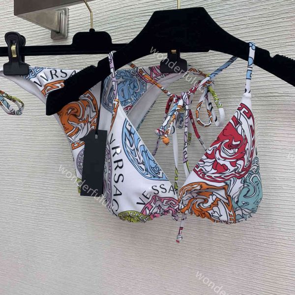 

2021ss summer womens bikini fashion designer split swimsuit sets swimwear hd head print grils swimwear, White;black