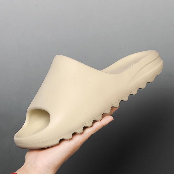 

slippers 2021 summer flip flops rubber hole casual shoes men sneaker for male lightweight beach outdoor sandal zapatilla, Black