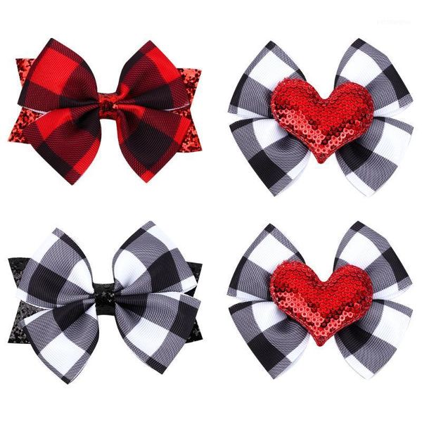 

hair accessories oaoleer classic plaid bows girls clip butterfly hairpin for kids hairpins headwear children1, Slivery;white