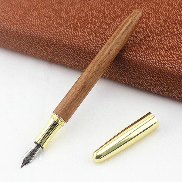 

fountain pens authentic wood brand fashion elegant gift school stationery 0.5mm nib writing for ink