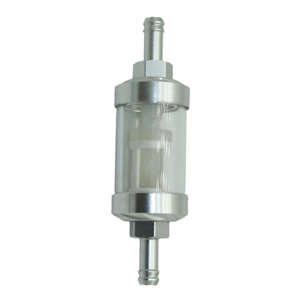 

parts motorcycle fuel filter gasoline strainer oil filters cnc aluminum alloy transparent hoses inner bore modification