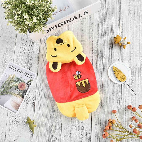 

honghongpet teddy bear bee can transformed into autumn and winter pet cloth