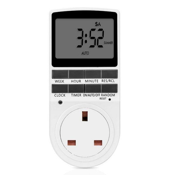 Timers Timer eletrônico Digital Switch EU UK UK Au Plug Kitchen Outlet 230V 110V 7 Dia 12/24 Horário Programável Socoque de Timing
