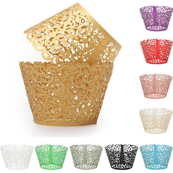 

other event & party supplies 12/24pcs multicolor laser cut hollow lace cupcake wrappers birthday wedding baby shower decor baking cake