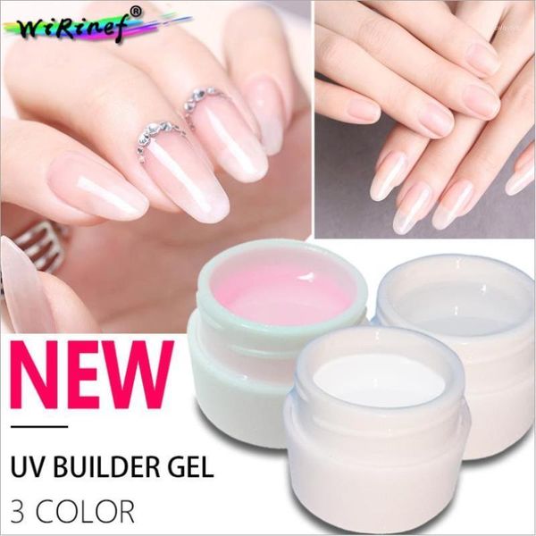 

nail extension 8ml natural camouflage crystal finger uv polish art sticker french manicure clear resin t00561, Red;pink