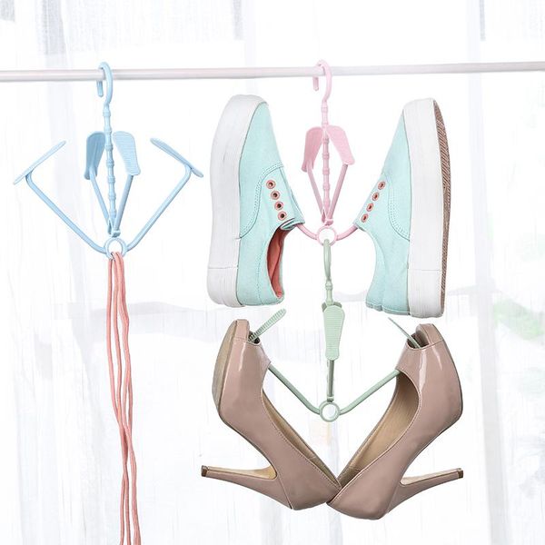 

clothing & wardrobe storage wind-proof shoes hanging hook multi-function foldable shelf shoe hanger balcony drying rack holder racks k1061 f