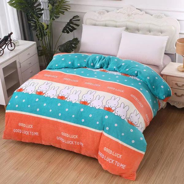 

sheets & sets flannel duvet cover coral fleece single winter thickened double-sided double sheet