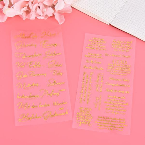 

gift wrap 1 pcs pastel gold word letter precut deco scrapbook journal stationery stickers planner diary school office art supplies