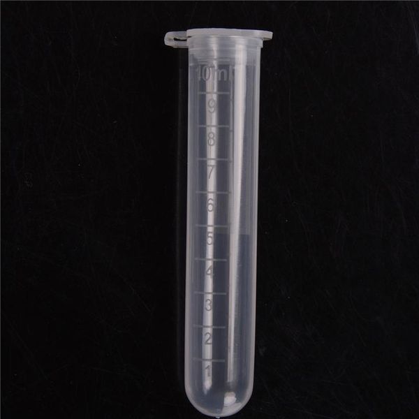 20 pcs 10ml tubo de ensaio de amostra de tubo de tubo de tube de tubo suprimentos transparente micro plástico centrífuga de ensaio de ensaio de ensaio recipiente para la