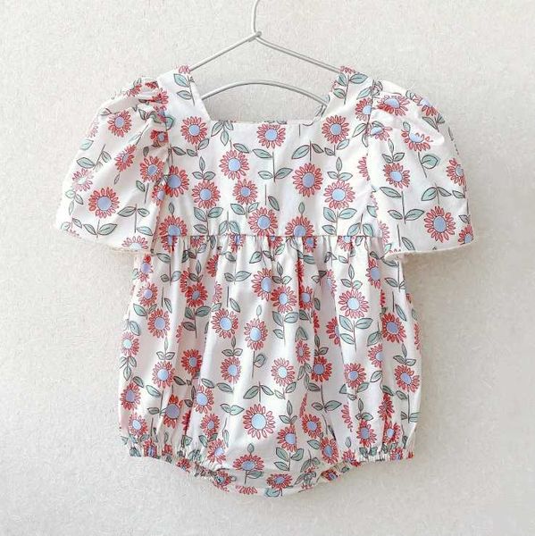 

rompers 2021 boys girls printed cotton summer babys jumpsuit, Blue