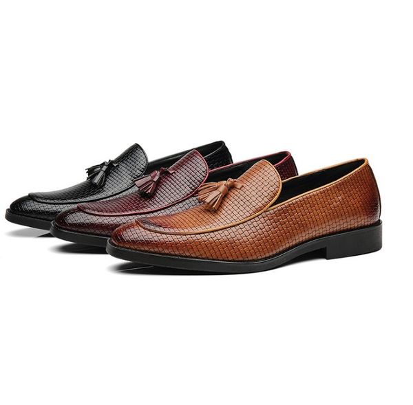 

luxurys designer mens style casual shoes genuine leather hand painted oxford brown lace-up fashion street ps men's flats shoe, Black