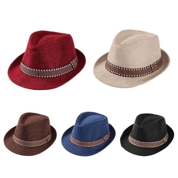 

summer straw cap baby hat children sun-shading hat boy girl's panama jazz fedoras hat outdoor beach sunhat dhl