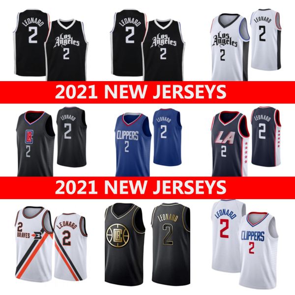 

2021 basketball jerseys 2 kawhi leonard, Black;red