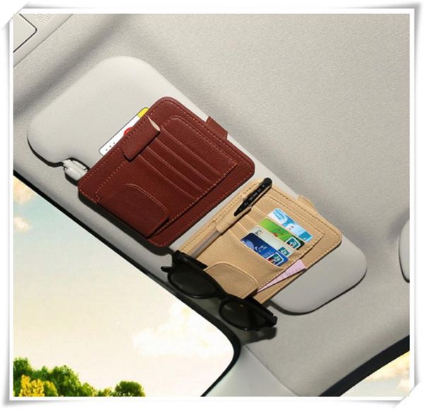 

car organizer suv interior supplies sun visor glasses bill card storage modeling for fiorino 595 500 500s toro fullback aegea