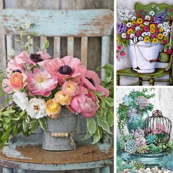 

diamond painting 5d diy flower vase cross stitch kit full drill square round embroidery mosaic picture of rhinestones decor gift