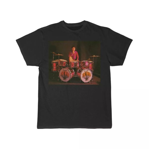 

keith moon of the who short sleeve tee, White;black